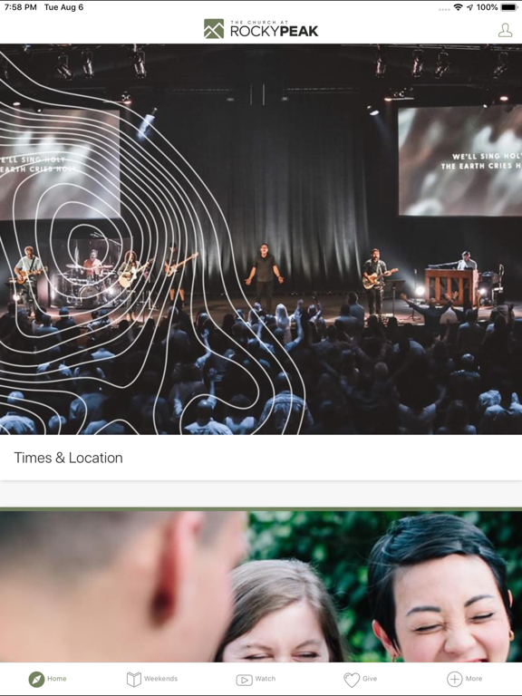 The Church at Rocky Peak iPad screenshot 1 - Lifestyle app