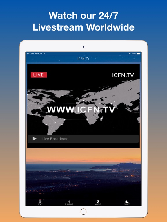 ICFN TV iPad screenshot 2 - Entertainment app