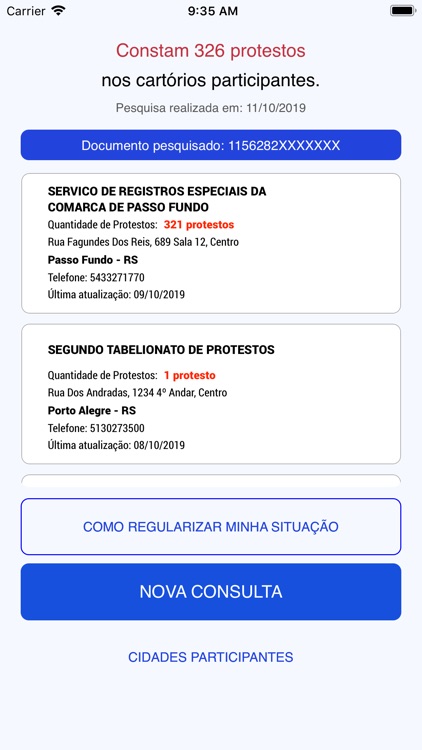 CNP - Consulta de Protesto