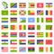 Learn about flags of African countries with the help of flashcards and take quiz in the end to make learning fun