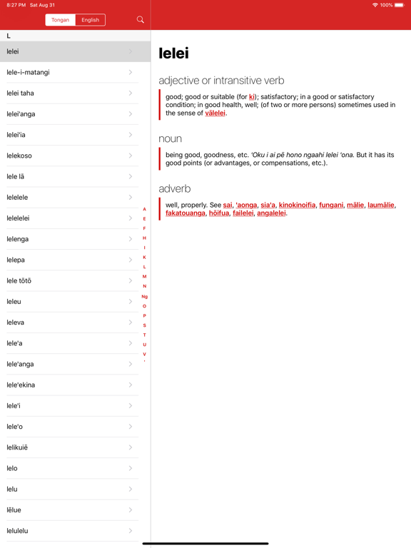 Screenshot #4 pour Tongan-English Dictionary