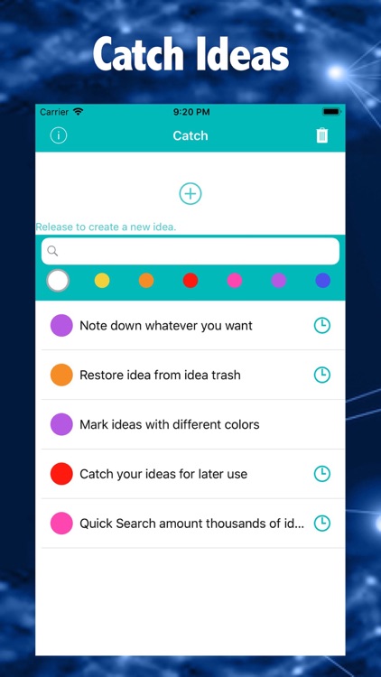 Catch Ideas - Record Quickly