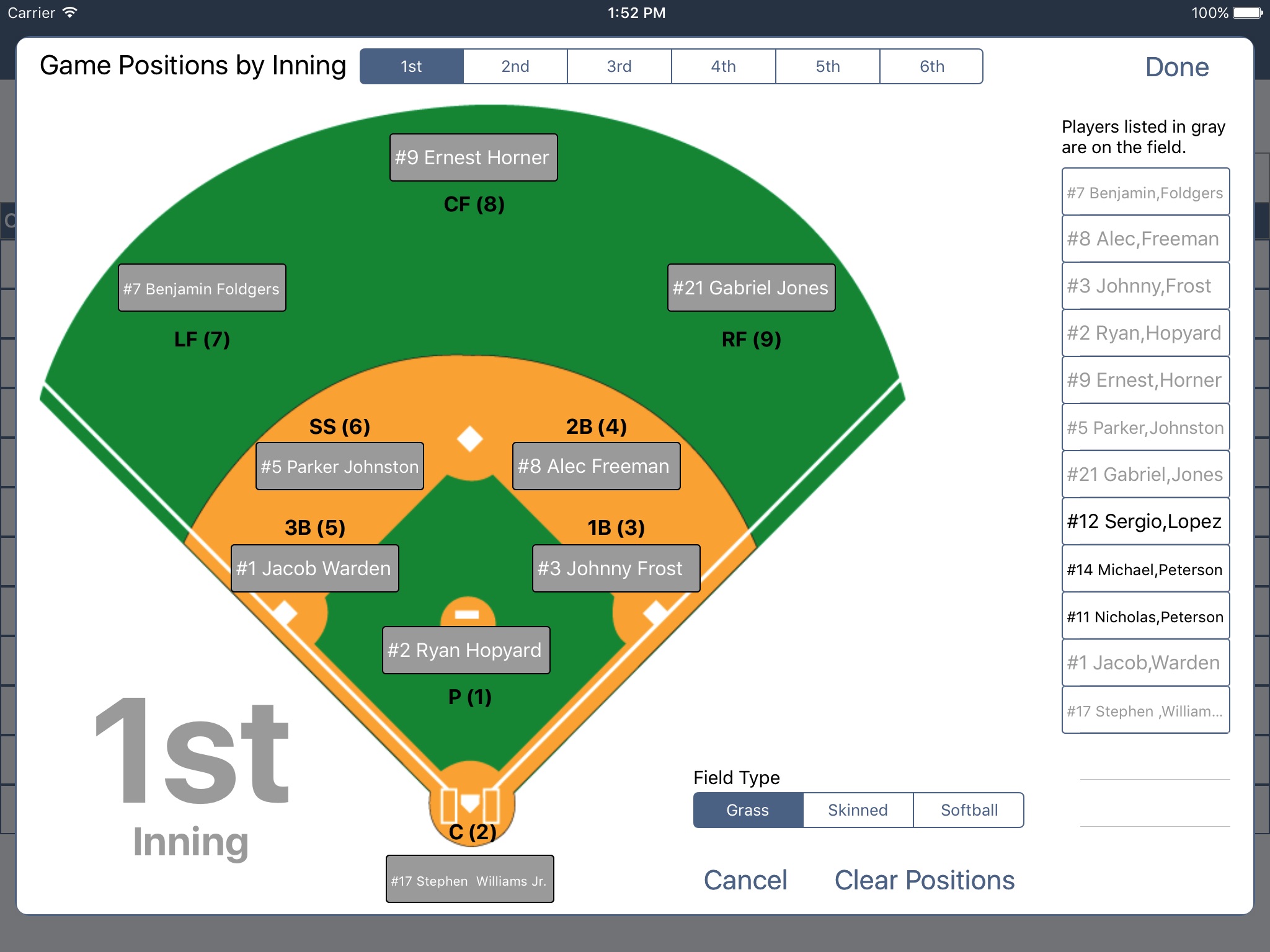 BB/SB Game Planner UV screenshot 2