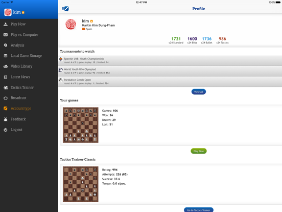 chess24 на iPad