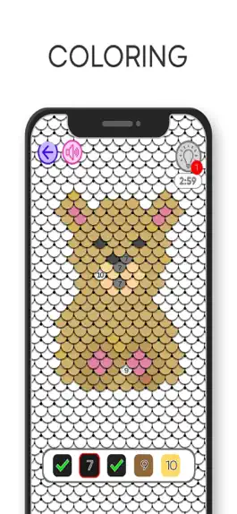 Game screenshot Sequin by Number Live Coloring mod apk