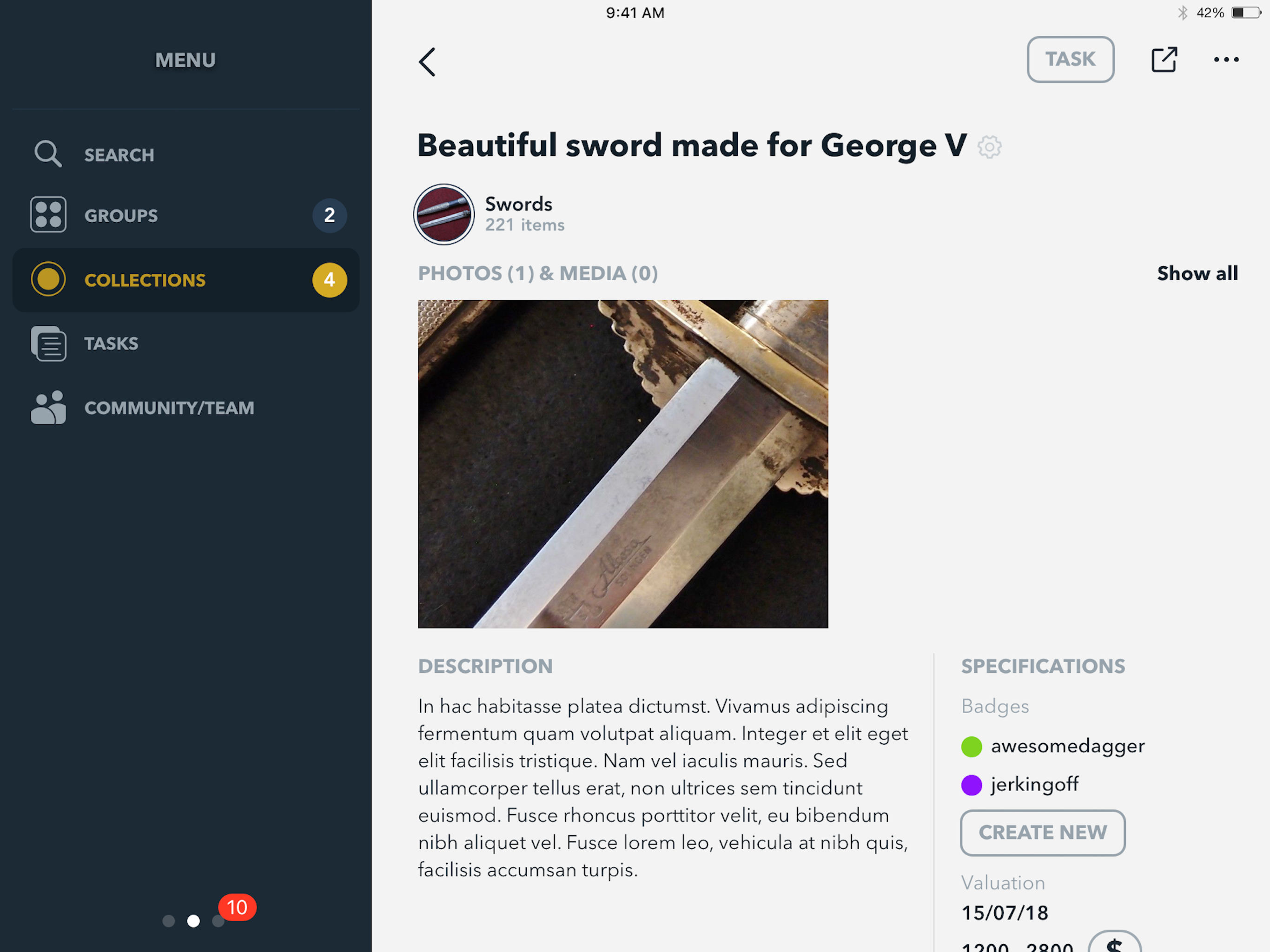 Collections App