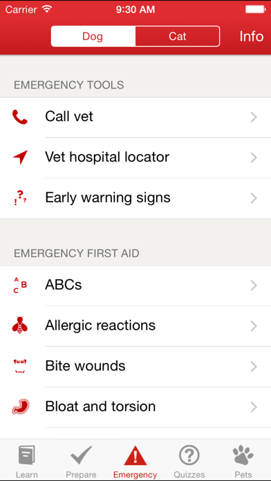 Pet First Aid: Screenshot