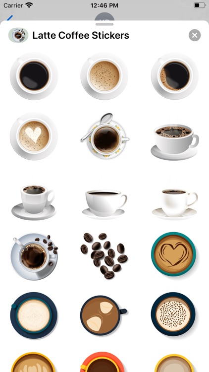 Latte Coffee Stickers