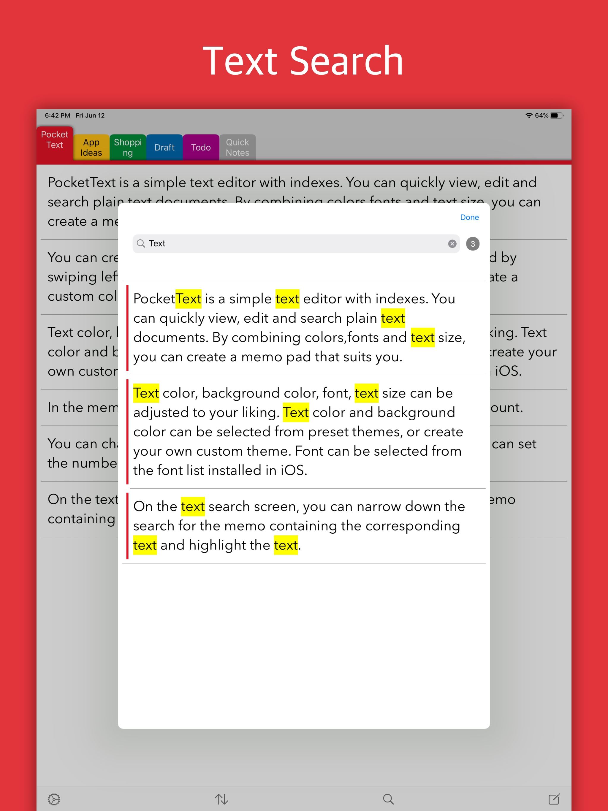 PocketText - Indexed Notes screenshot 9