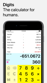 Digits Tape Calculator screenshot