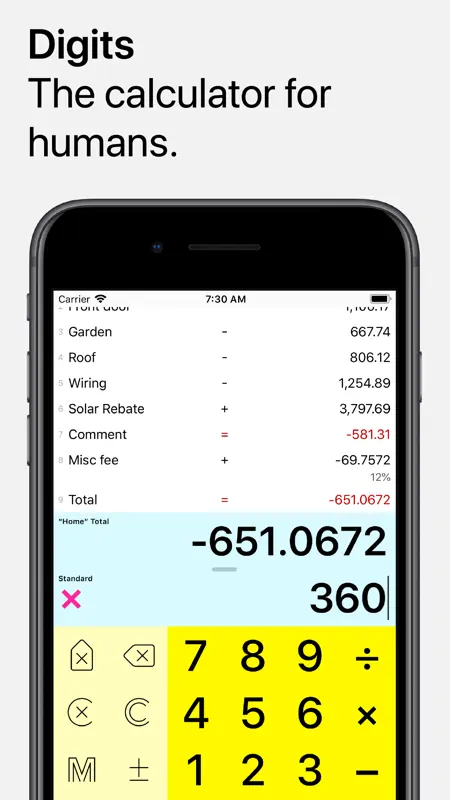 Digits Tape Calculator screenshot 2 of 8