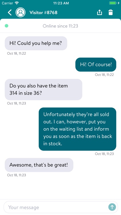 Jimdo Live Chat screenshot-3