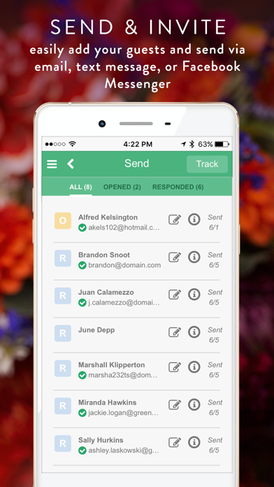 Greenvelope: Email/SMS Invites Screenshot