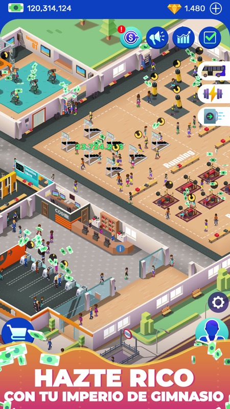 Idle Fitness Gym Tycoon - Game screenshot 2