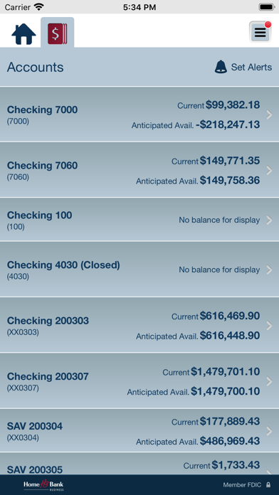 Home Bank Business Mobile Screenshot