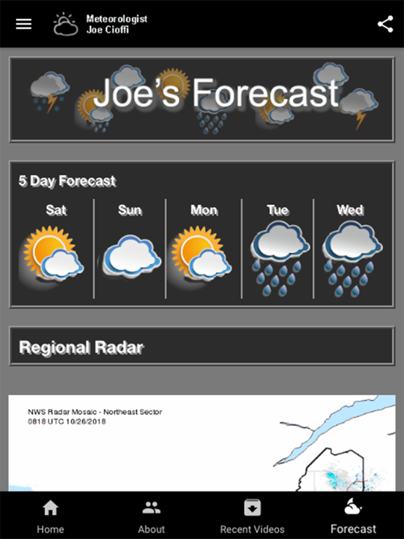 Meteorologist Joe Cioffi iPad screenshot 4 - Weather app