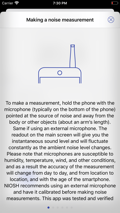 NIOSH Sound Level Meter Screenshot