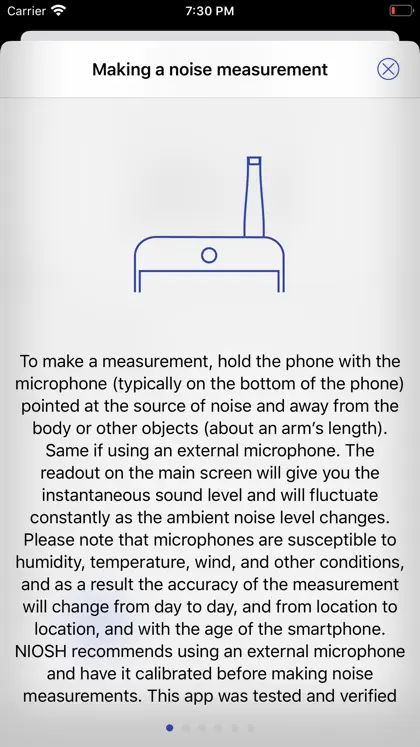 Captura 5 de 5 de NIOSH Sound Level Meter