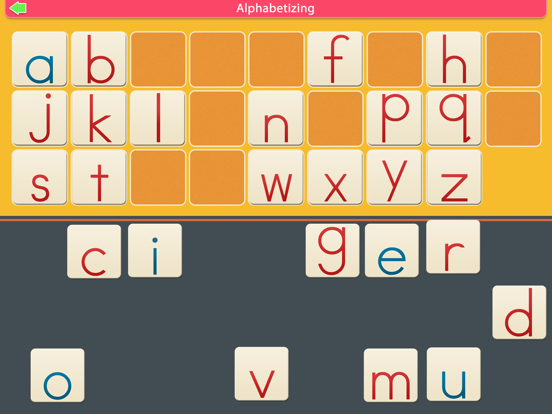 ABC Montessori Alphabetizing iPad screenshot
