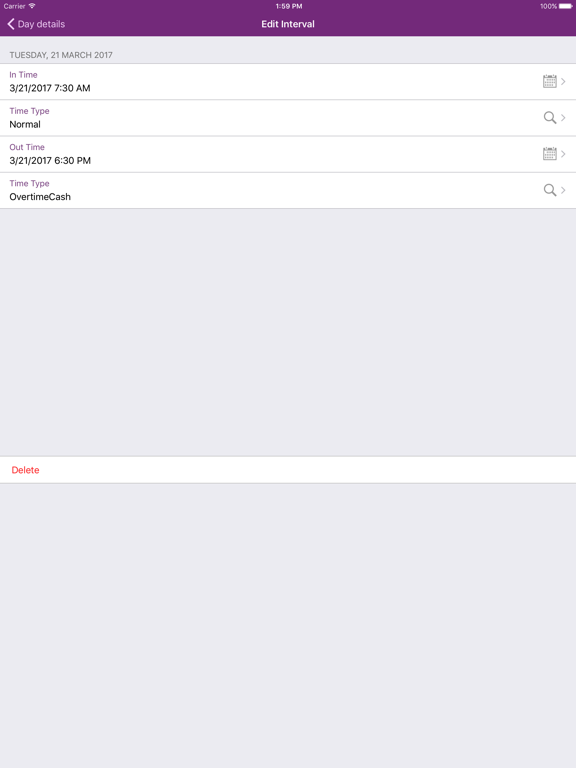 Screenshot #6 pour IFS Time Tracker 9