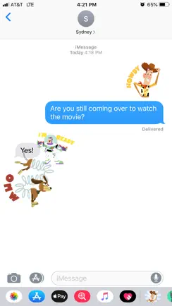 Pixar Stickers: Toy Story 4 iPhone image 3