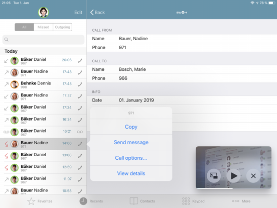 Swyx Mobile 2019 iPad app afbeelding 3