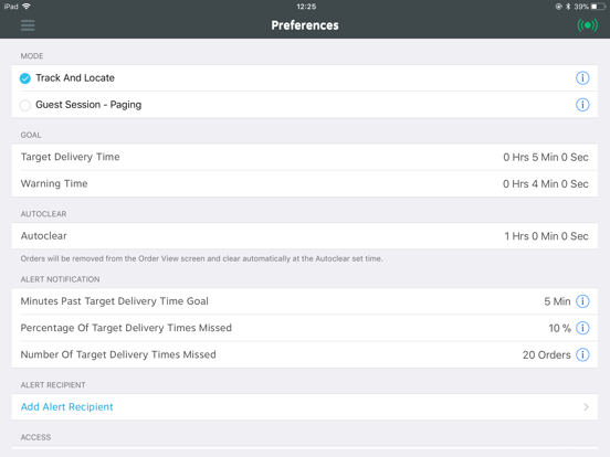 Table Tracker iPad screenshot 3 - Business app