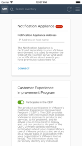 vSphere Mobile Client screenshot
