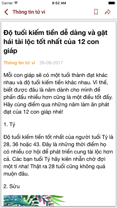Screenshot #2 pour Tu Vi Phong Thuy