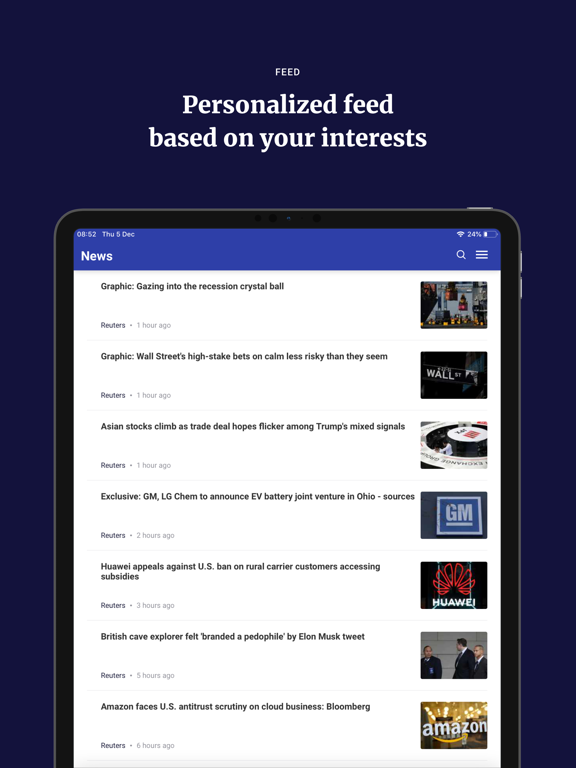 wallmine: Stocks & Bitcoin iPad screenshot 2 - Finance app