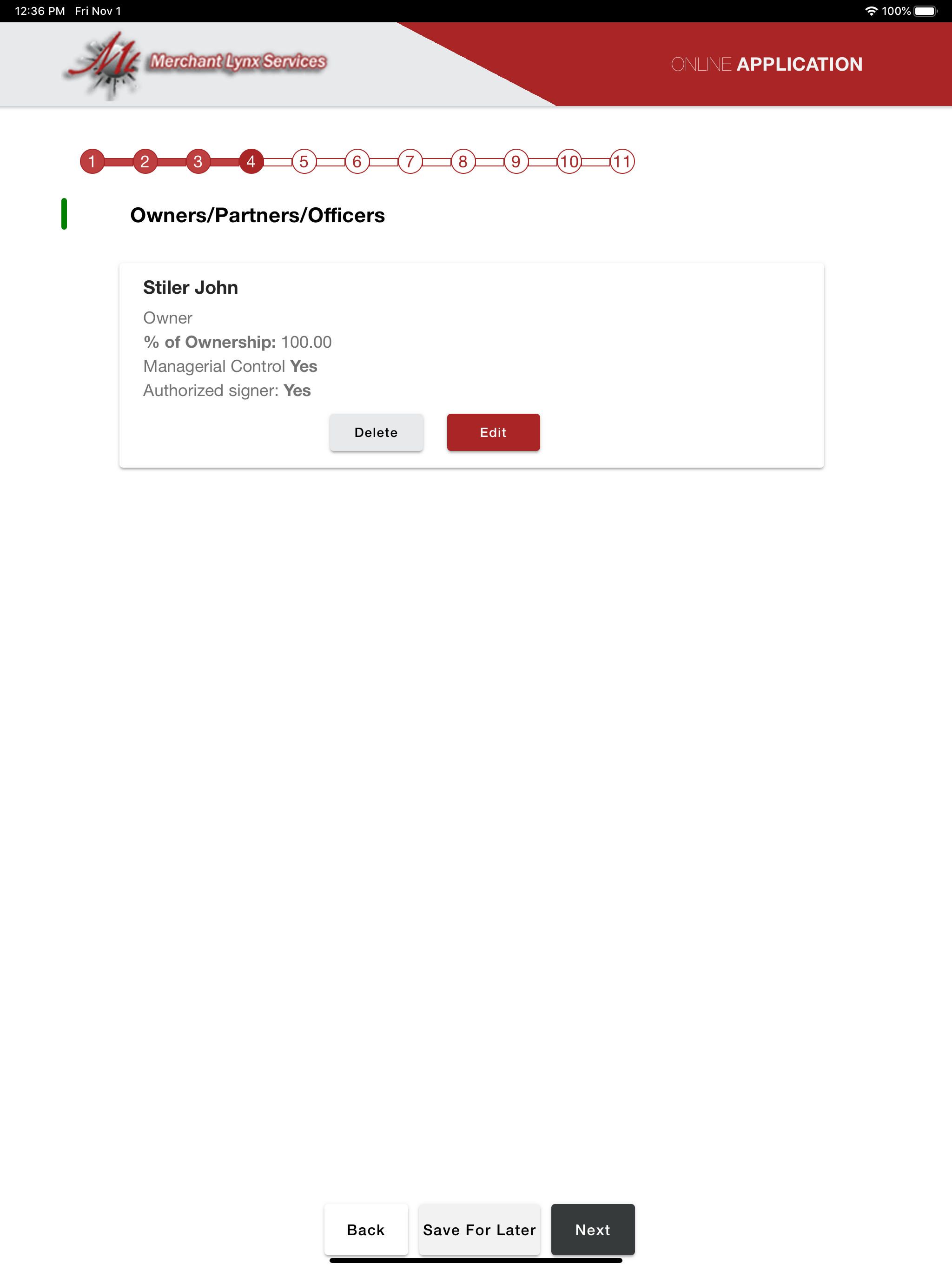 Merchant Lynx eApplication