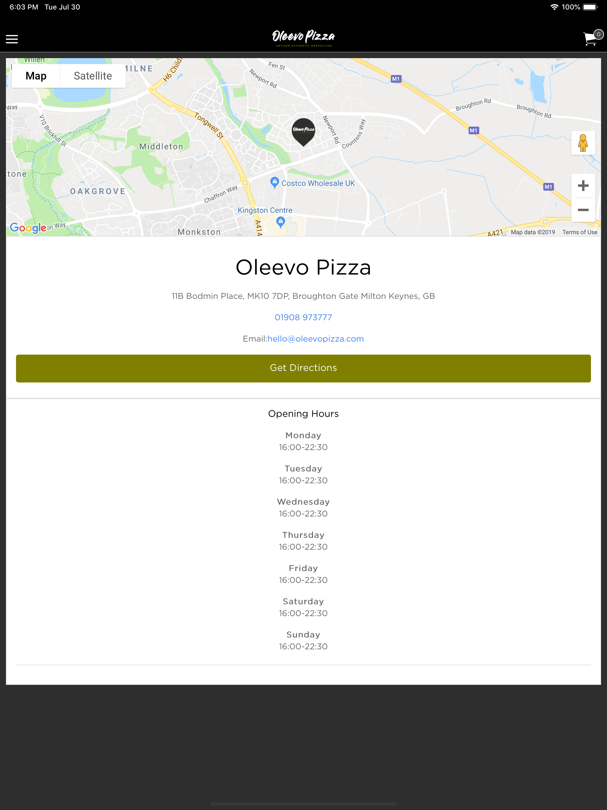Oleevo Pizza