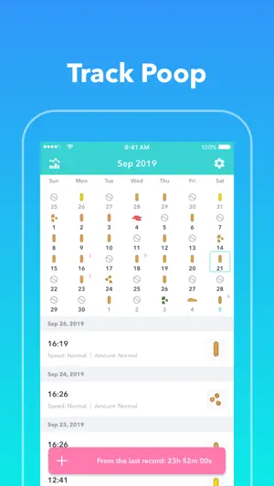 PCal - Poop Tracker,Calendar screenshot 1