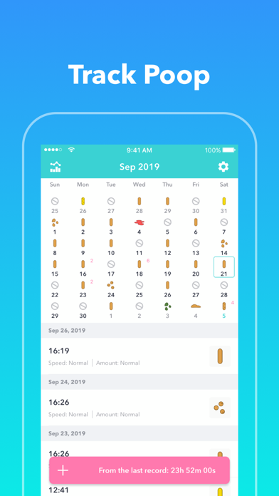 PCal - Poop Tracker,Calendar Screenshot