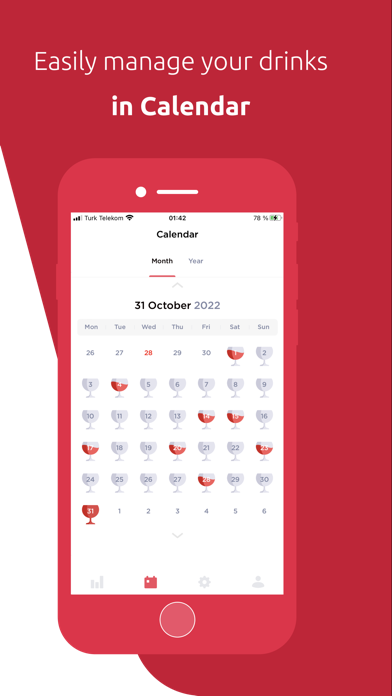 Alcohol Drink Calendar Screenshot