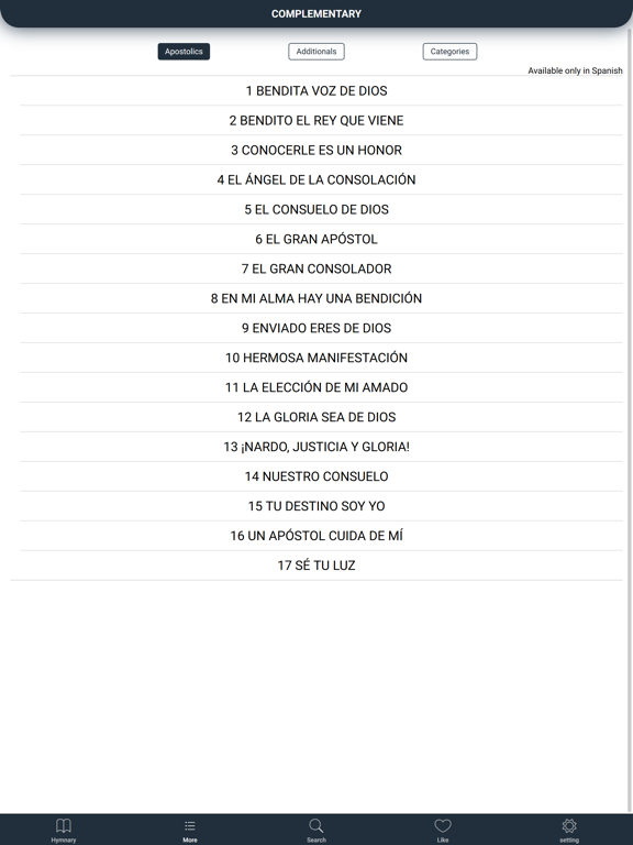 Himnario Lldm Inglés - Español iPad screenshot 5 - Entertainment app