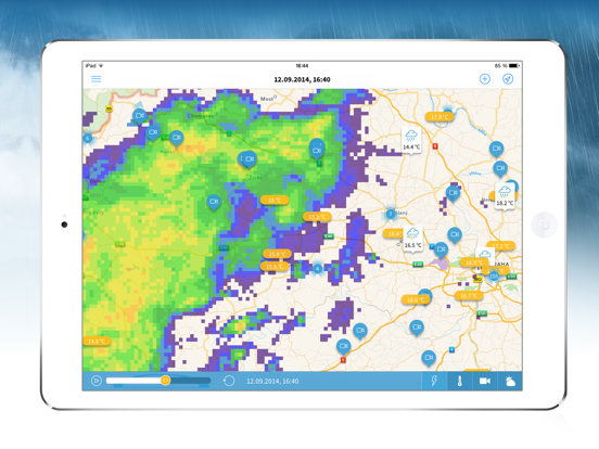 Meteoradar iPad screenshot 4 - Weather app