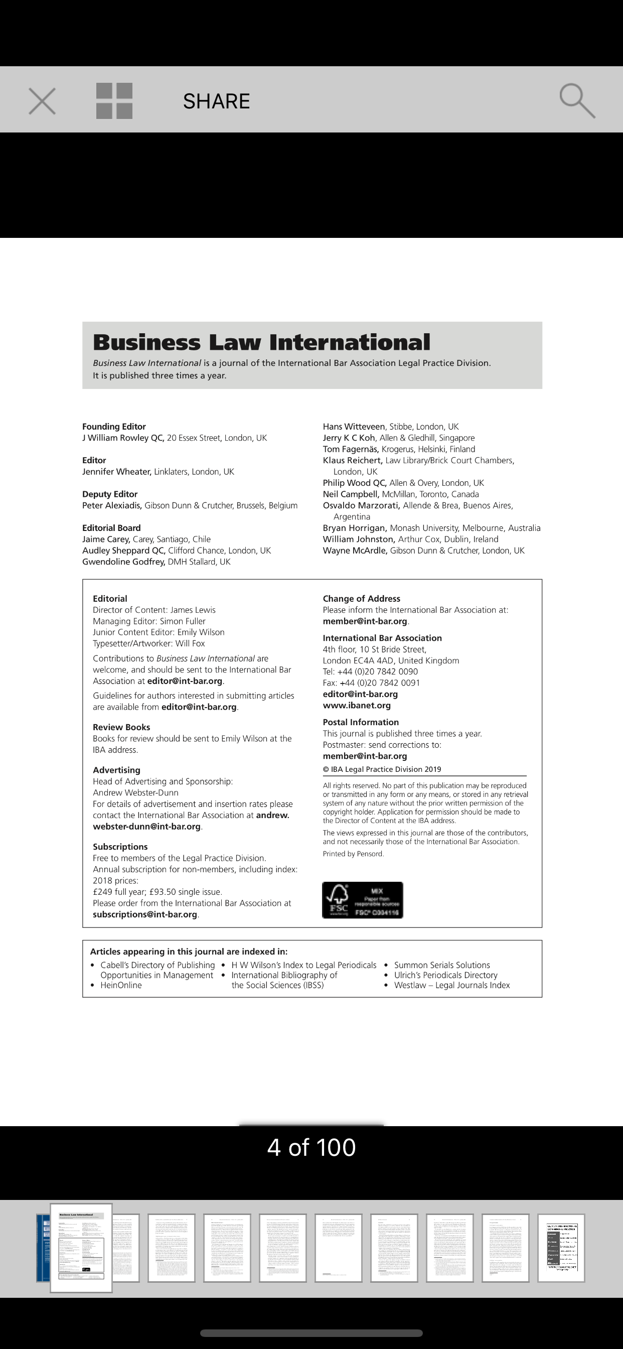 Business Law International