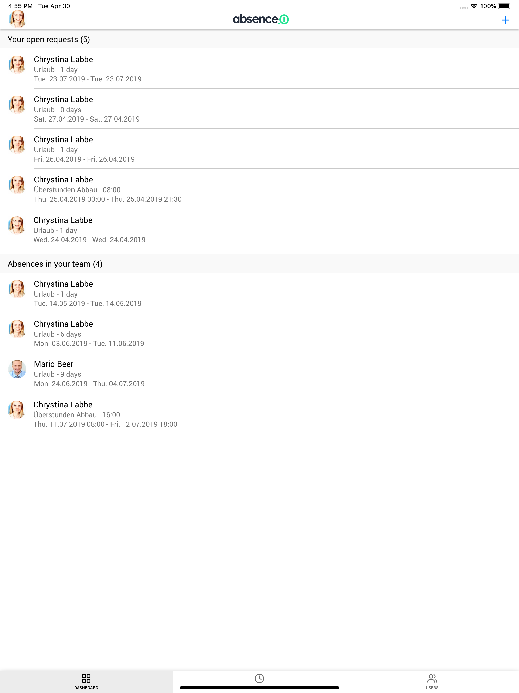 absence.io screenshot 9