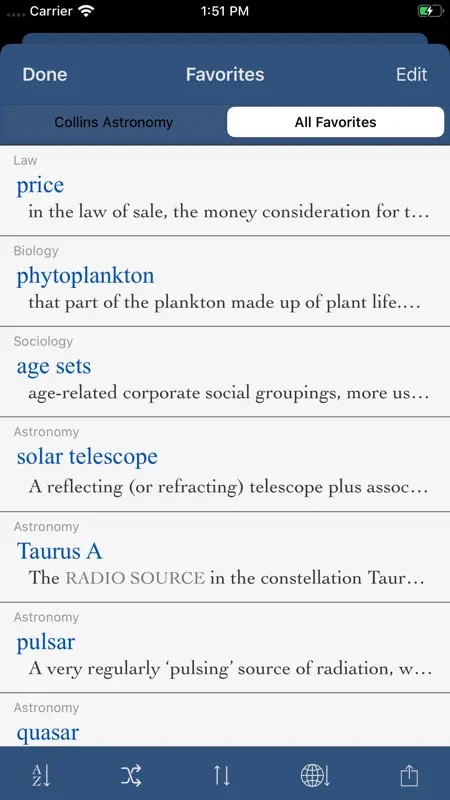 Collins Subject Dictionaries screenshot 4 of 5