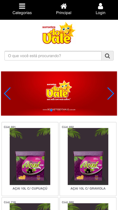 Screenshot #1 pour Loja Virtual Sorvetes do Vale