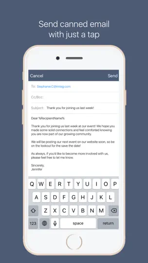 Captura de pantalla de CamCard For Salesforce en iPhone 5