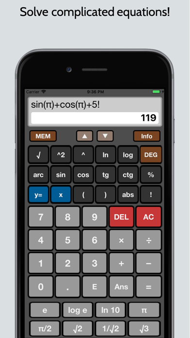 Screenshot #1 pour Scientific Calculator Premium