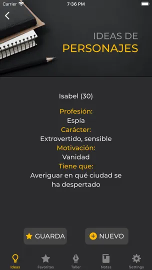 Captura de pantalla de IDeas Para Escribir en iPhone 4