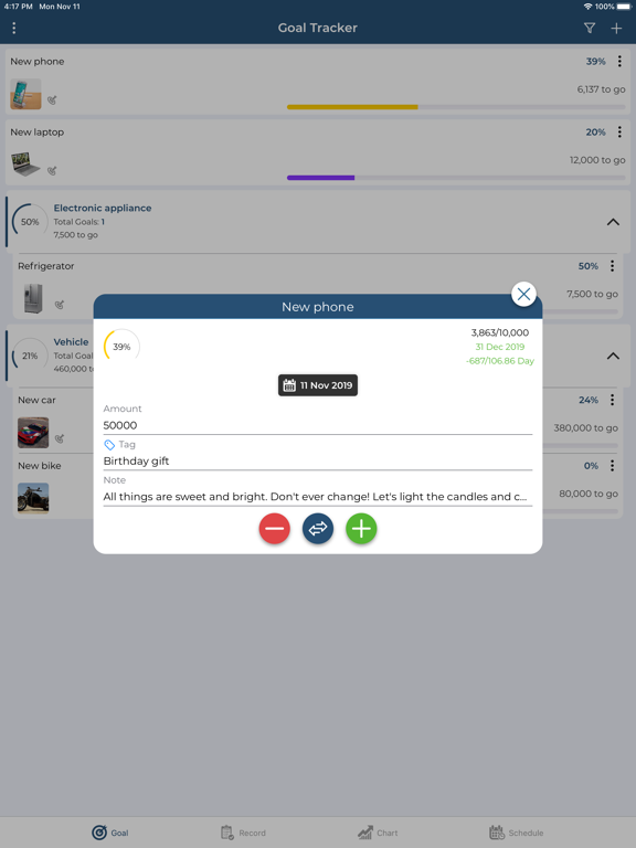 Screenshot #5 pour SaveMoney: Savings Tracker