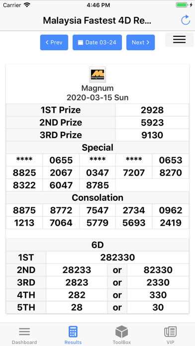 Screenshot #2 pour Fastest 4D Result