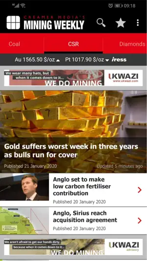 Creamer Media's Mining Weekly screenshot 1