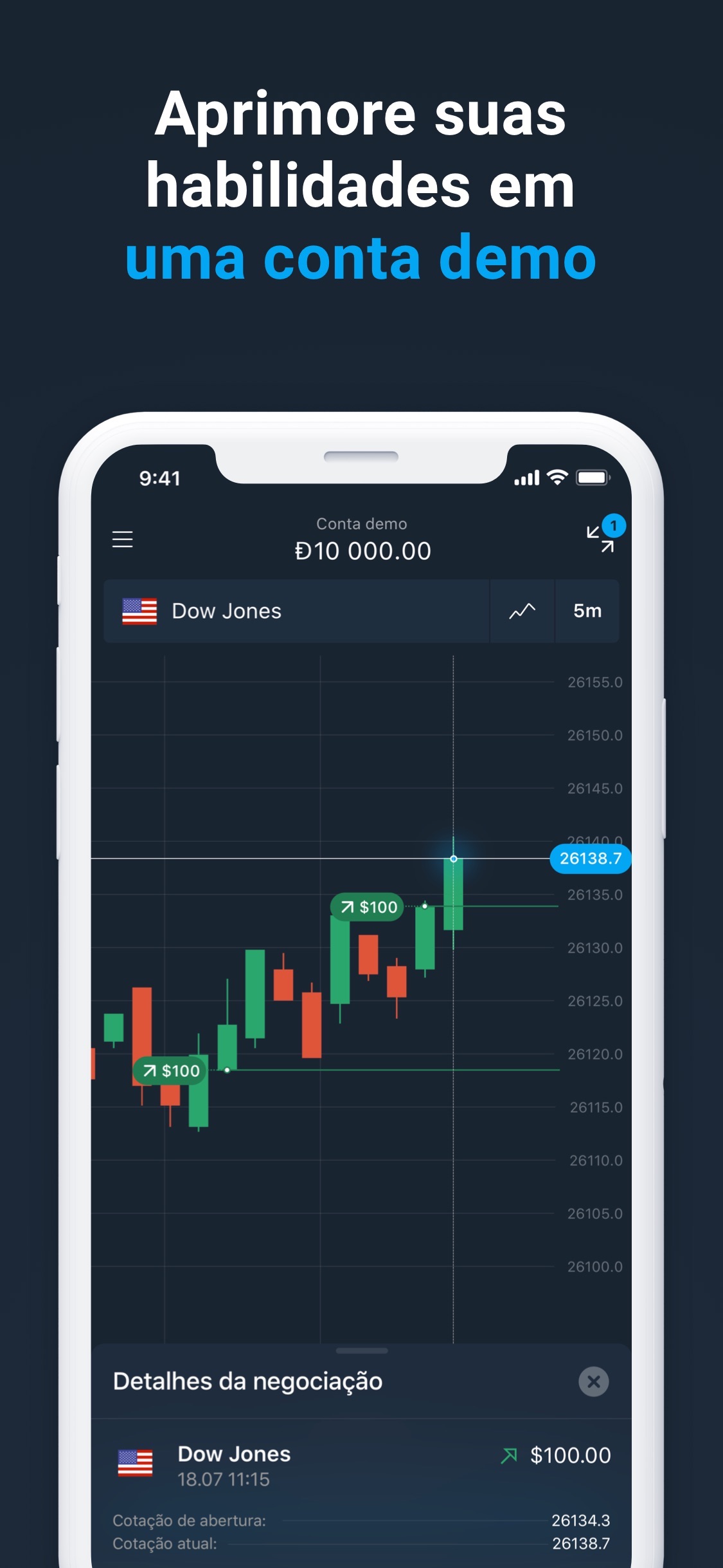 Screenshot do app Olymp Trade - corretora móvel