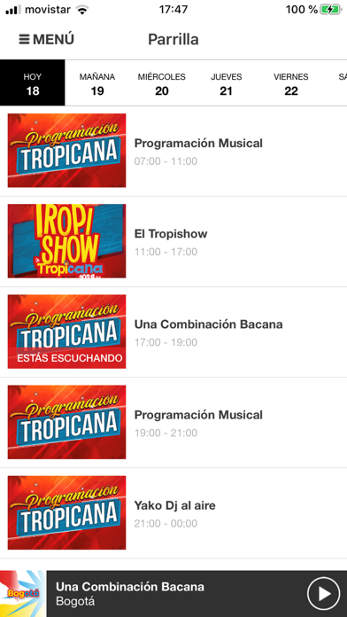 Tropicana FM para iPhone Screenshot