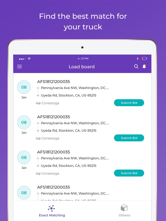 Amil Freight iPad screenshot 1 - Business app